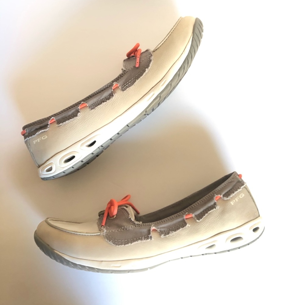 Columbia Women’s Gray/Tan Sunvent PFG Boat Shoes - Picture 3 of 8